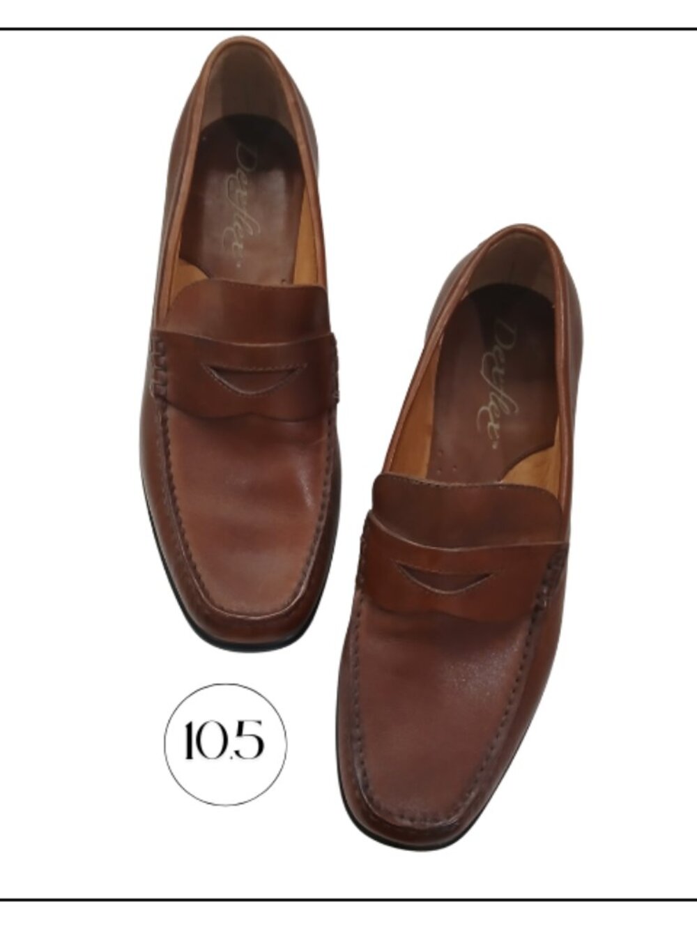 dexflex comfort Men's Brown Leather Penny Loafers